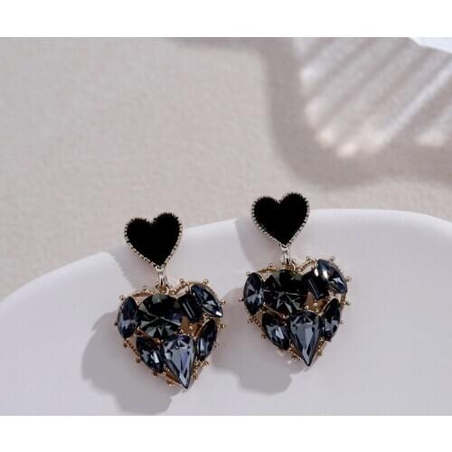 Zeojrlly Trendy Heart Women Dangle Earrings New Korean Water Peach Earrings Sweet Simple Elegant Fashion Female Jewelry