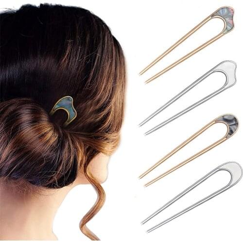 Japan Hair Sticks Women Hairclip Simplicity Colorful U Shape Girls Hairpin Hair Sticks Hair Accessories Headwear New Female Gift