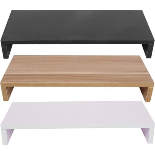 1 Layer Wooden Monitor Stand LCD Computer Screen Riser Desktop Storage Slots for Office Supplies Notebook TV Monitor Stands