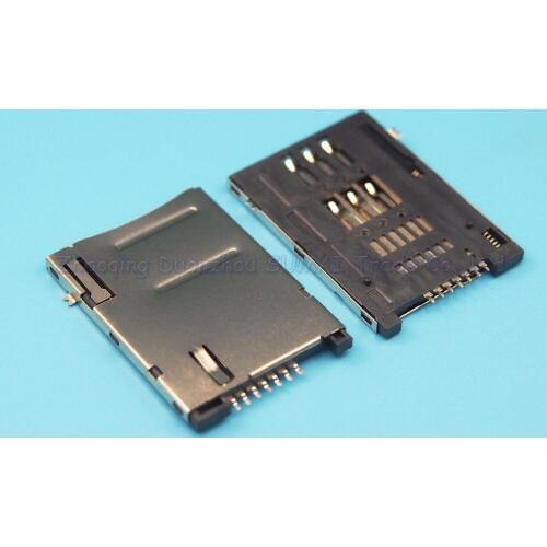 30pcs/lot 6 + 1 SIM Card Holder Self-push card slot 6P + 1P Tablet PC Mobile phone SIM card connector 7P