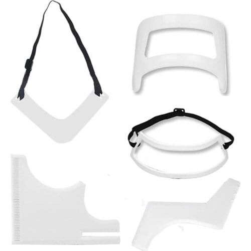 5Pcs/lot Beard Comb Salon Beard Styling Template for Beard Shaping Trimming Tool