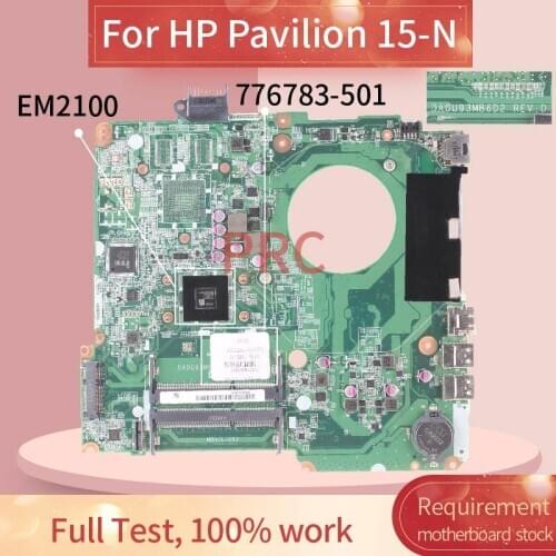 776783-501 For HP Pavilion 15-N EM2100 Notebook motherboard DA0U93MB6D2 DDR3 Mainboard full test 100% work