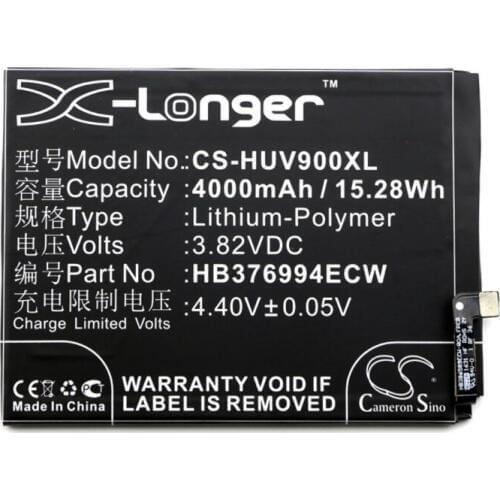 Cameron Sino 4000mah battery for HUAWEI DUK-AL20 L09 TL30 Honor 8 Pro V9 HB376994ECW Mobile, SmartPhone Battery