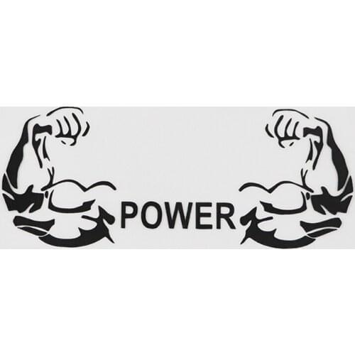 Bodybuilding Hands Fitness Gym Iron Decal Vinyl Car Sticker Cover Scratches Anti-UV Window Windshield Accessories Black/Silver