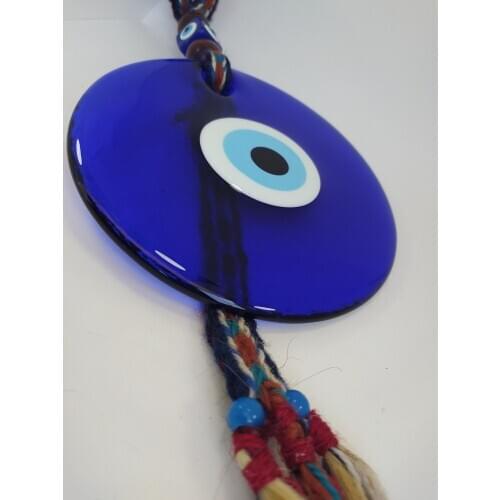 Big Evil Eye 18cm Tasselled Glass Bead Pendant Charm Turkish Boho Ornament Amulet Talisman Charm Nazarlik Room Home Decor