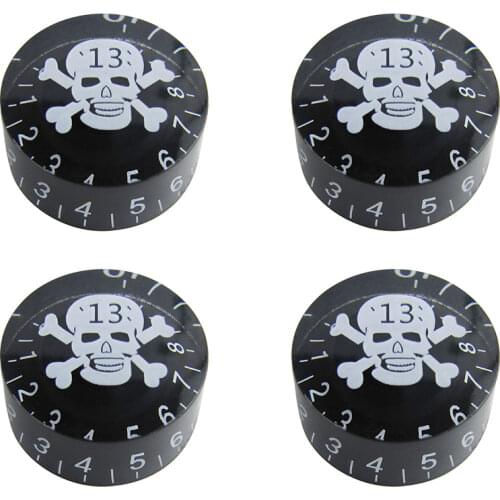 FLEOR 4PCS Skull Pattern Guitar Speed Control Knobs for LP/SG Style Guitar