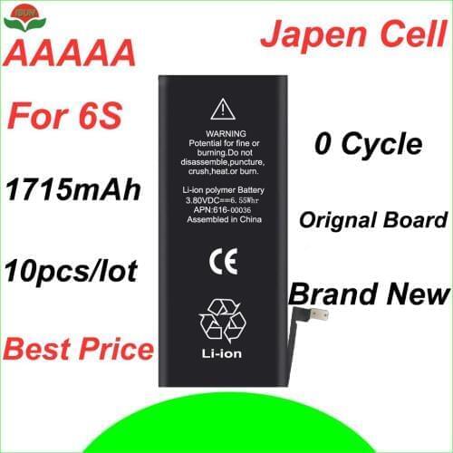 ISUN 10pcs/lot original quality 0 cycle mobile battery for iPhone 6S 4.7 1715mAh 3.82V battery replacement