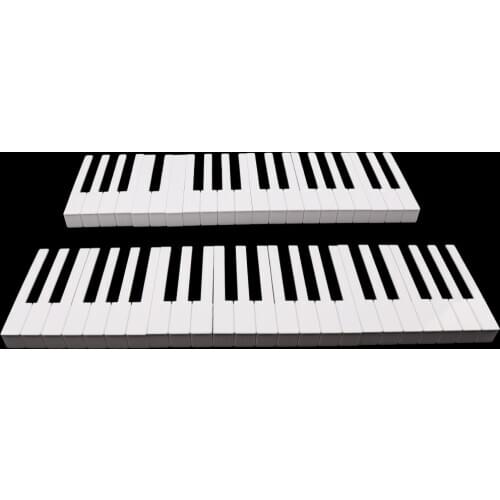 Exquisite 1 Set/52 Keys Piano Keytops with Glossy Finish Finest Keyboard Parts Piano Maintenance Tools