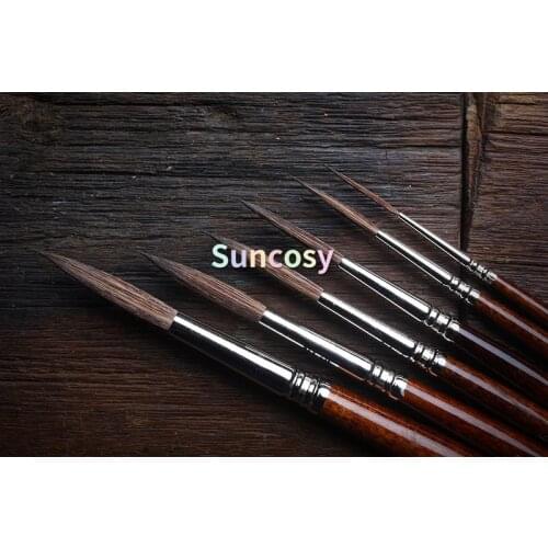 Escoda Versatil 1549 Series Premium Artist Brush,Artist Watercolor and Acrylic Paint Brush, Short Handle, Rigger