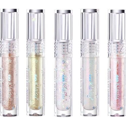 Klaisy 5 Color Glitter liquid Eye Shadow Shimmer Glow Single Liquid Eyeshadow Diamond Pigment Enchanted Eyes Makeup Beauty