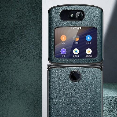 Flip Leather Case Phone Protective Cover Shell for Moto Rola Razr 5G Folding Screen Phone Shockproof Protection Housing Case