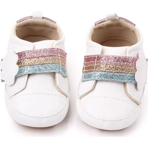 Baby Girl Shoes Hard Sole Antiskid Infant Shoes For Girls Newborn Baby Sneaker Shoes Prewalkers F169