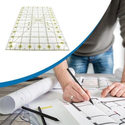 Inch Sewing Ruler DIY Paching Tool Acrylic Drawing Multi Angles Patchwork Aligned Transparent Sewing Measuring Ruler