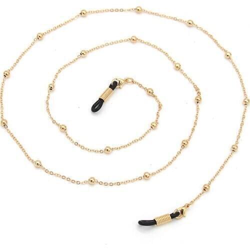 Fashion Reading Glasses Chain for Women Metal Sunglasses Cords Beaded Eyeglass Lanyard Hold Straps Eyewear Retainer