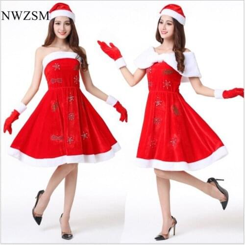 2021 new Christmas costume female cute adult COS show dress party nightclub dance party sexy suit