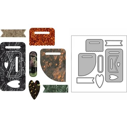 New Bookmarks Heart Ribbon Craft Embossing Mold 2021 Metal Cutting Dies for DIY Decor Scrapbooking Album Card Making No Stamps