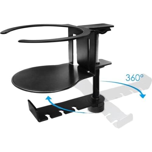 2 In 1 PC Gaming Headset Stand 360 Rotating Headphone Cup Holder Wall Hook Mount Earphones Stand Display For Gaming Headsets