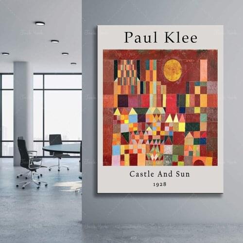 Paul Klee Exhibition Poster - Gallery Quality Print - Castle And Sun - Wall Art Decor - Multiple Sizes Available