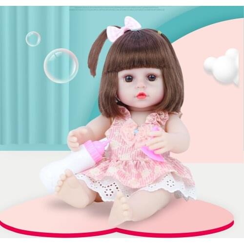 38cm Reborn Doll Lifelike Newborn Simulation Cute Baby Enamel Dolls Toy Cute Kids Birthday Gift Kindergarten Prop Educational