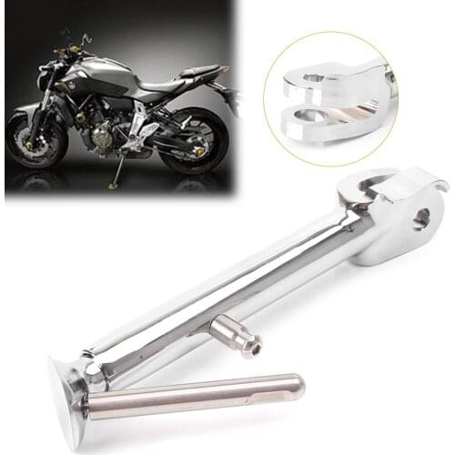 Adjustable Motorcycle Kickstand Side Stand Support For Yamaha MT09 FZ09 2013 2014 2015 2016 2017 CNC Aluminum Chrome