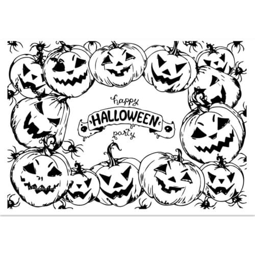 11*16CM Halloween Pumpkin Transparent Clear Stamps / Silicone Seals Roller Stamp For DIY Scrapbooking Photo Album/Card Making