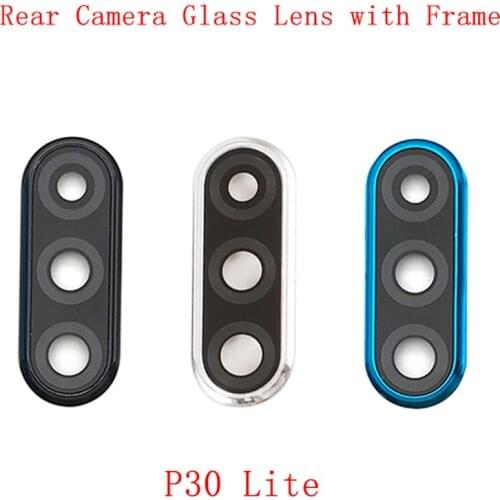 Rear Back Camera Lens Glass with Frame Holder Rear Housing Cover For Huawei P30 Lite Replacement Parts