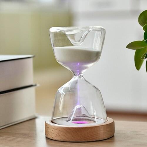 15 Minutes Sand Watch LED Changing Glow Hourglass Sandglass Sand Cook Clock Children Gift Sand Timer Home Decoration