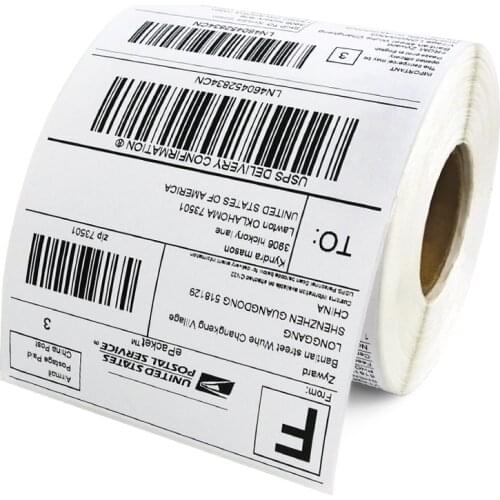 3R x Thermal Sticker Shipping label 4x6 inch, roll of 330 labels, core 1.5 inch (40mm), OD 12cm