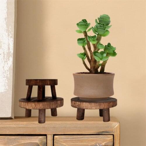 Solid Wood Green Plants Stand Indoor Flower Pot Base Holder Outdoor Stool Garden Balcony Succulent Orchid Flower Display Shelf