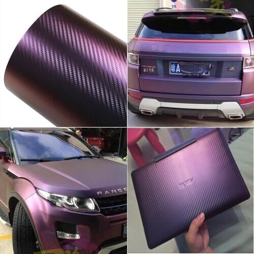 New Arrival 30cmx152cm Chameleon Carbon Fiber Vinyl Film Wrap Car Interior Styling Color Change Car Sticker Sheet