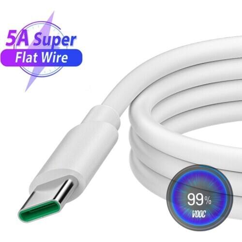 For Huawei P30 Honor 20 5A Fast Charger Type C VOOC Flash Charge Cable For OPPO Reno A9x F17 Vivo Z6 5G Z5 Y9s Realme X2 5 6 Pro