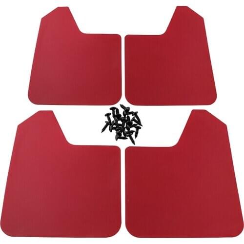 1 Set Universa Red Mud Flaps Splash Guards Mudflap Mudguards Kit