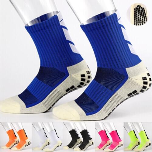 1 Pair Anti-Slip Breathable Football Socks Men Summer Running Cotton Rubber Socks Soccer Men Women Cycling Sports Accessories