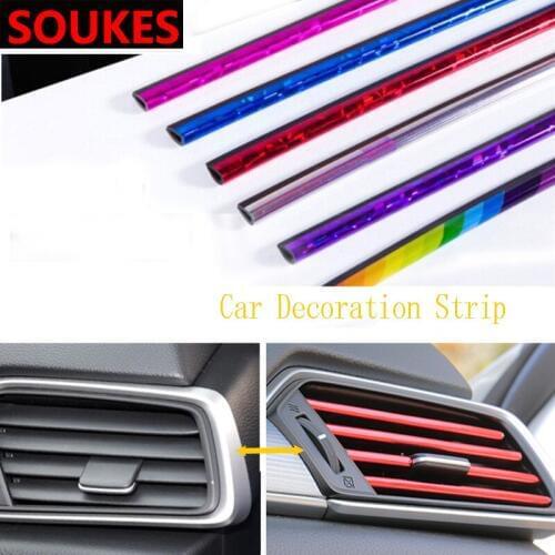 10pcs Car Styling Air Vent Trim Chrome Moulding Strip For Honda Civic 2006-2011 Accord Fit CRV HRV City Jazz Subaru Forester