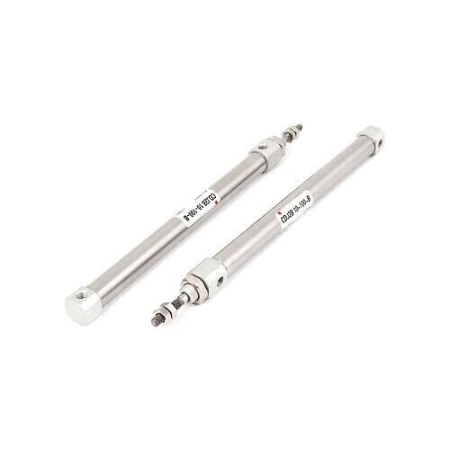 2pcs CDJ2B 10-100-B 10mm Bore 100mm Stroke Piston Rod Dual Action Air Cylinder CDJ2B10-100B