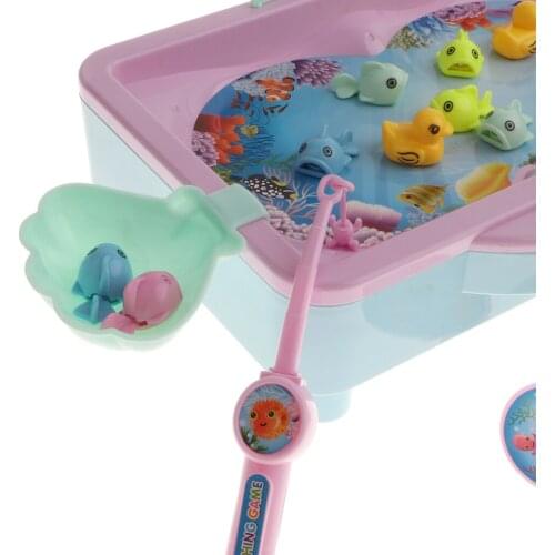 22pcs Baby Magnetic Fishing Toy Fun Electric Musical Fish Pool Developmental