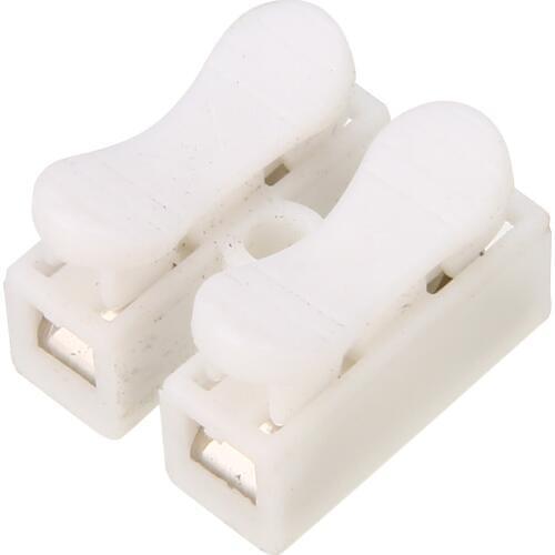 30pcs Multi-use CH2 Quick Splice Self-locking Wire Electrical 2Pins Cable Connectors Terminals for Tapping into Wires to Test