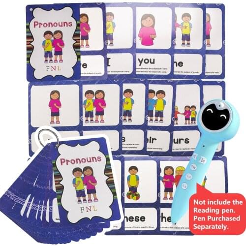 34 Groups/set Pronouns Kids Flashcards Pocket Card Learning Personal&Indicative Pronouns Kids Games Montessori Educational Toys