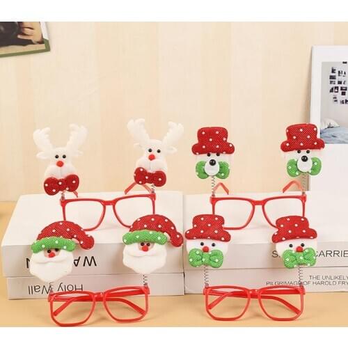 4 Pairs Christmas Glasses Santa Glasses Photo Prop Cartoon Cute Holiday Glasses Christmas Party Glasses