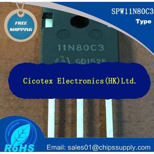 5pcs/lot SPW11N80C3 800V11A TO247 MOSFET N-CH 800V 11A TO-247