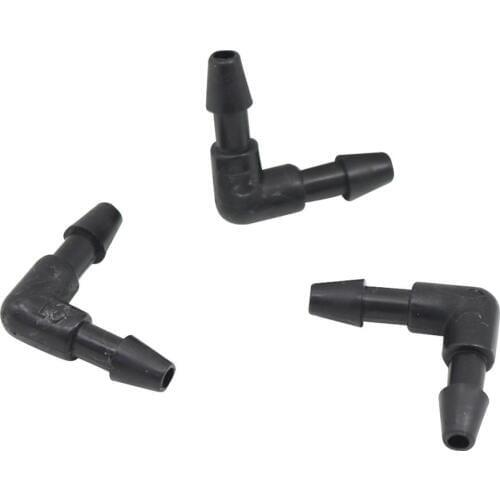 60 Pcs Barbed 3/5mm Hose Elbow Connectors Garden Water Irrigation System Pipe Fittings Pipe Splitters Accessories