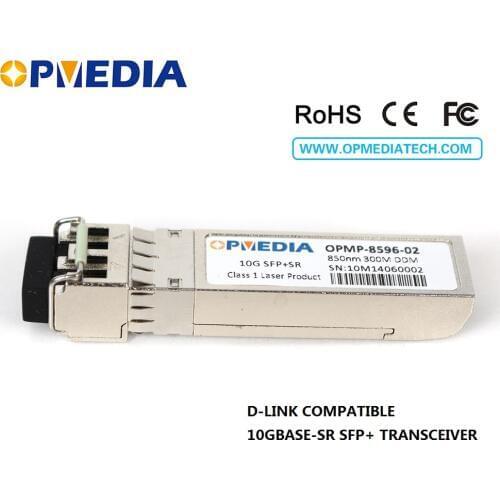 FREE SHIPPING!For D-Link 10GBASE-SR SFP+ transceiver,10G 850nm 300m SFP+ optical module with LC connector and DDM function,MMF