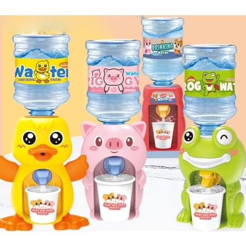 5PCS Children Water Dispenser Mini Cartoon Drinking Fountain Juice Milk Dispenser Simulation for Kids Cute Baby Water Cooler