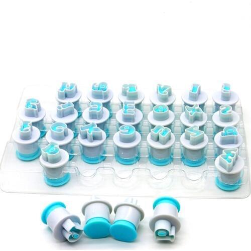 DIY Alphabet Pastry Cookie Cutter 26pcs Upper&Lowercase Alphabet Biscuits Cutters Letter Cookie Cutters 10pc Number Cookie Molds