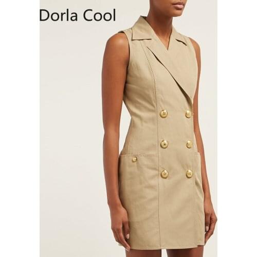 DORLA COOL Summer Dresses With Buttons