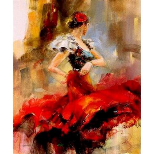 Gatyztory Adult DIY Painting By Number Figure Handpainted Gift Pictures By Numbers Canvas Kits Woman Home Living Room Art Craft