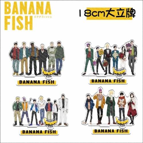 Anime BANANA FISH Shorter Wong Ash Lynx Okumura Eiji Combination Acrylic Stand Figure Display Model Plate Tabke Decor Cosplay