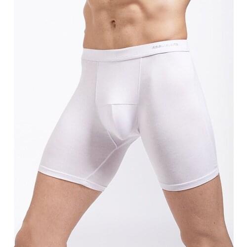 Compression Men Tights Long Leg Boxer Trunk Man Fitness Elastic Running Shorts Quick-Dry Fit Gyms Modal Bulge Pouch Underwear A5