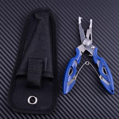 LETAOSK New Multifunction Portable Stainless Steel Fishing Pliers Scissors Line Cutter Tool Hook Tackle Kit with Canvas Bag