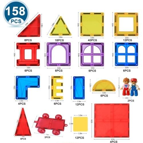 Magnetic Building Blocks Tiles Magnet Designer Toys Constructor Games Magnet Toy Model Educational Toys for Kids Gift